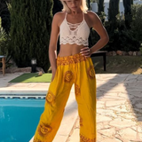 SOLE PANTOLON Ayçiçek/Kırmızı