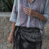 MIA DESENLİ GÖMLEK - GRİ