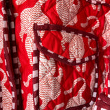 ZAYA Kırmızı Desenli Kapitone Ceket