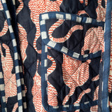 ZAYA Lacivert Desenli Kapitone Ceket