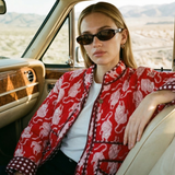 ZAYA Kırmızı Desenli Kapitone Ceket