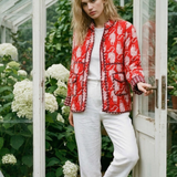 ZAYA Kırmızı Desenli Kapitone Ceket