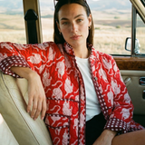 ZAYA Kırmızı Desenli Kapitone Ceket