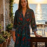 VERA Koyu Mavi Kimono/Sabahlık