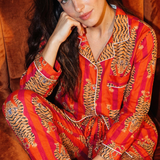 KİKİ Kaplan Desenli Takım - Mercan